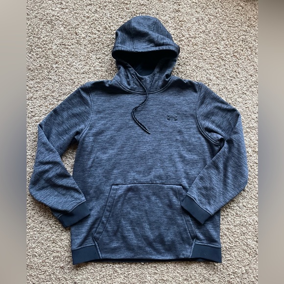 Men's Under Armour Cold Gear Gray Hoodie Loose Sz Large - Picture 1 of 7